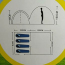 Намет для кемпінгу / велика 4 місцева + альтанка 2579 